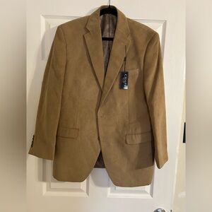Chaps Tan Lightweight Shirt Jacket with Smooth Texture